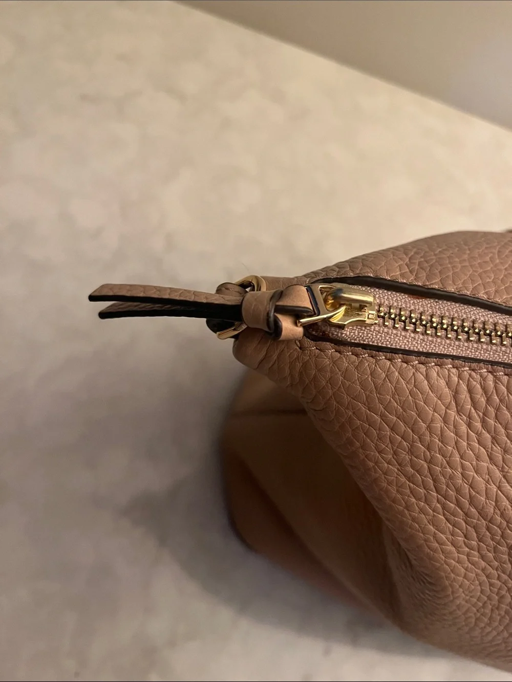 Tory Burch Taylor leather Slouchy Satchel Bag - Devon Sand  no crossbody strap